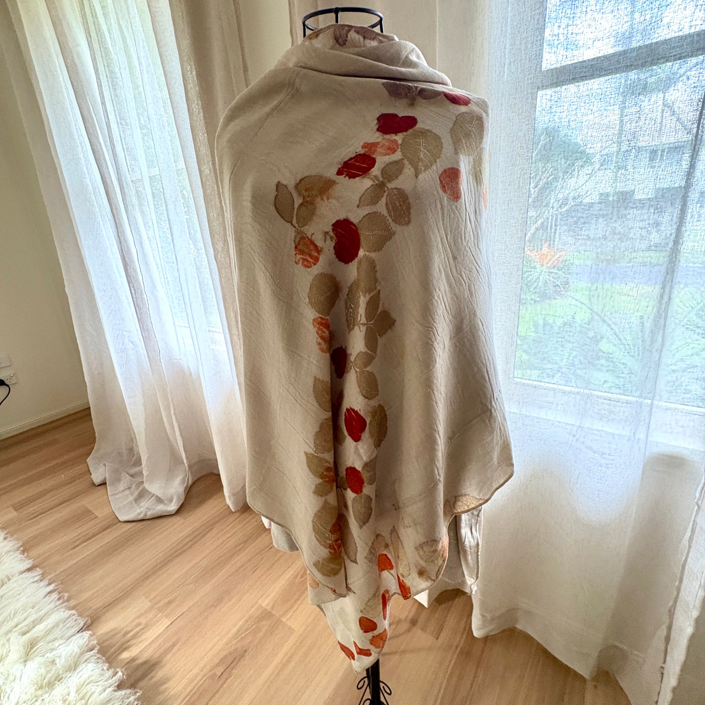 Botanical dye kit with fine wool & silk shawl and 4 colour choices