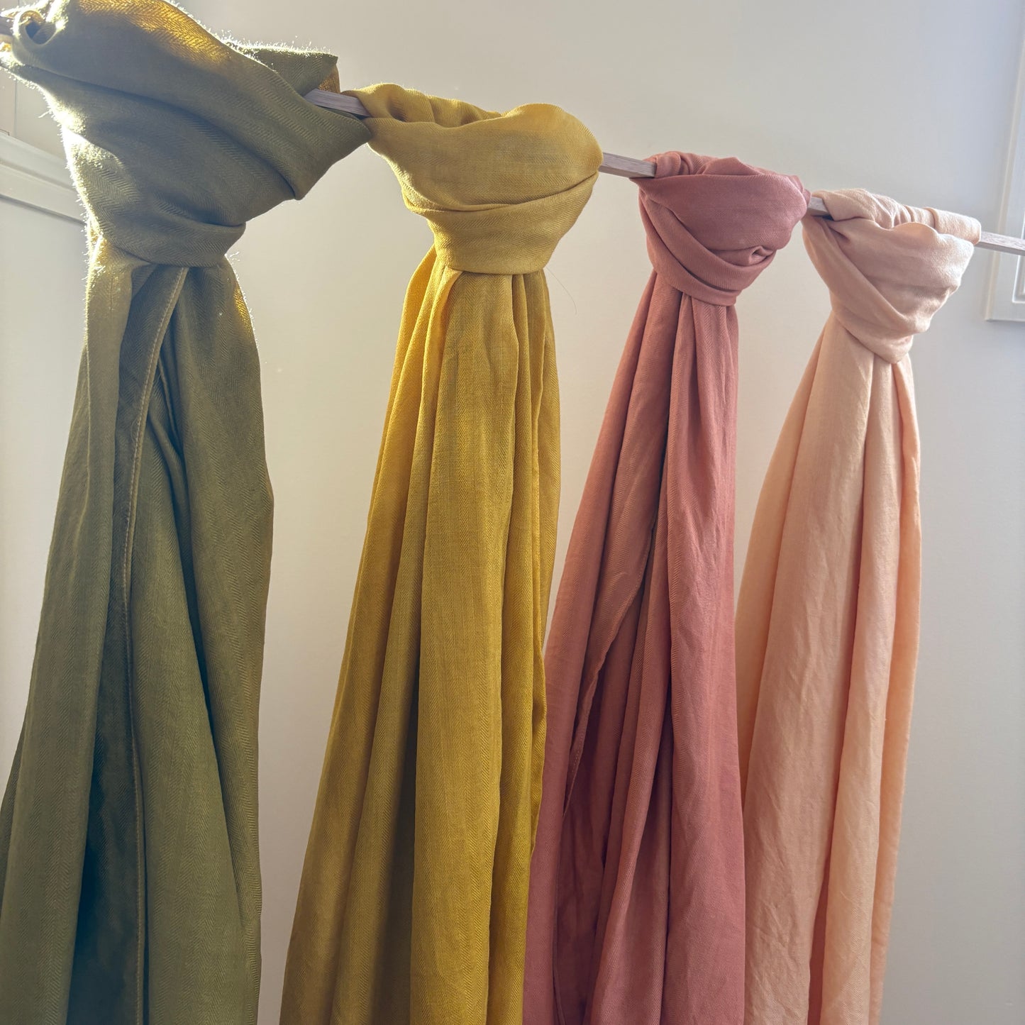 Botanical dye kit with fine wool & silk shawl and 4 colour choices