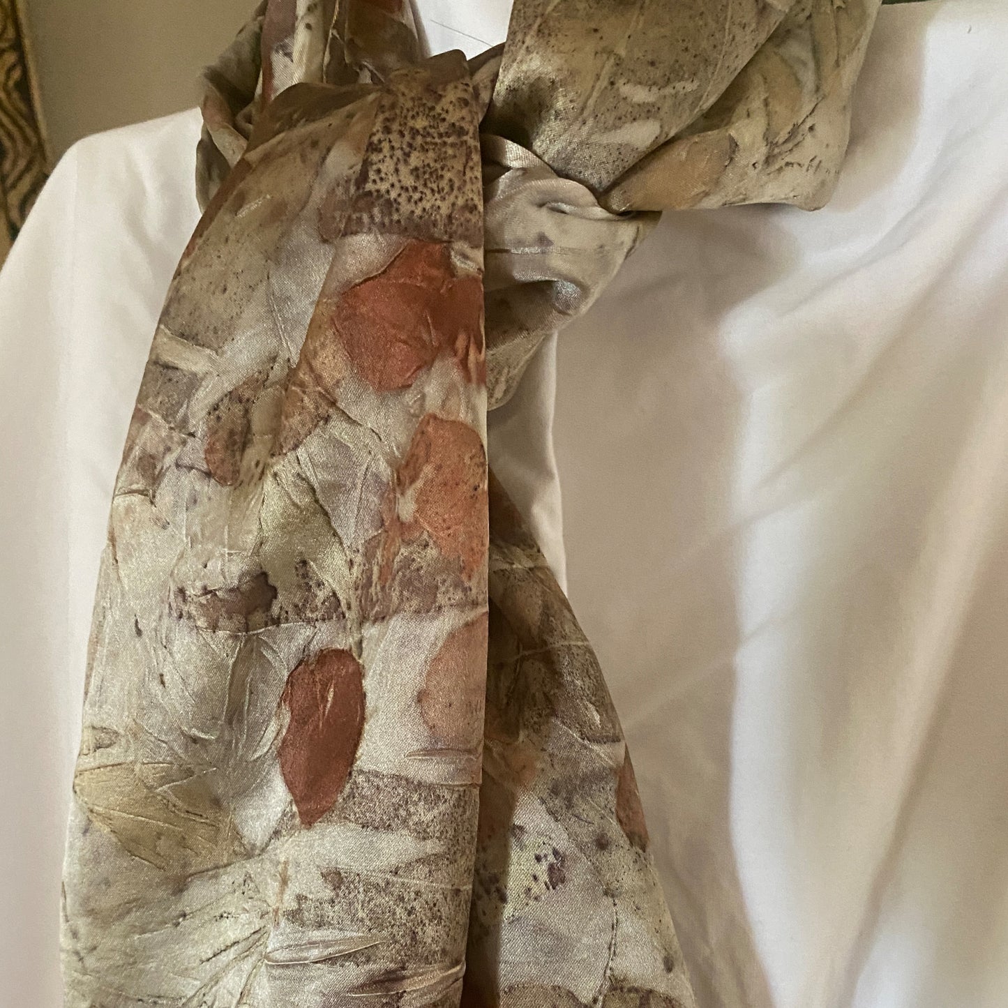 Luxury Silk Satin Scarf for Eco-Printing