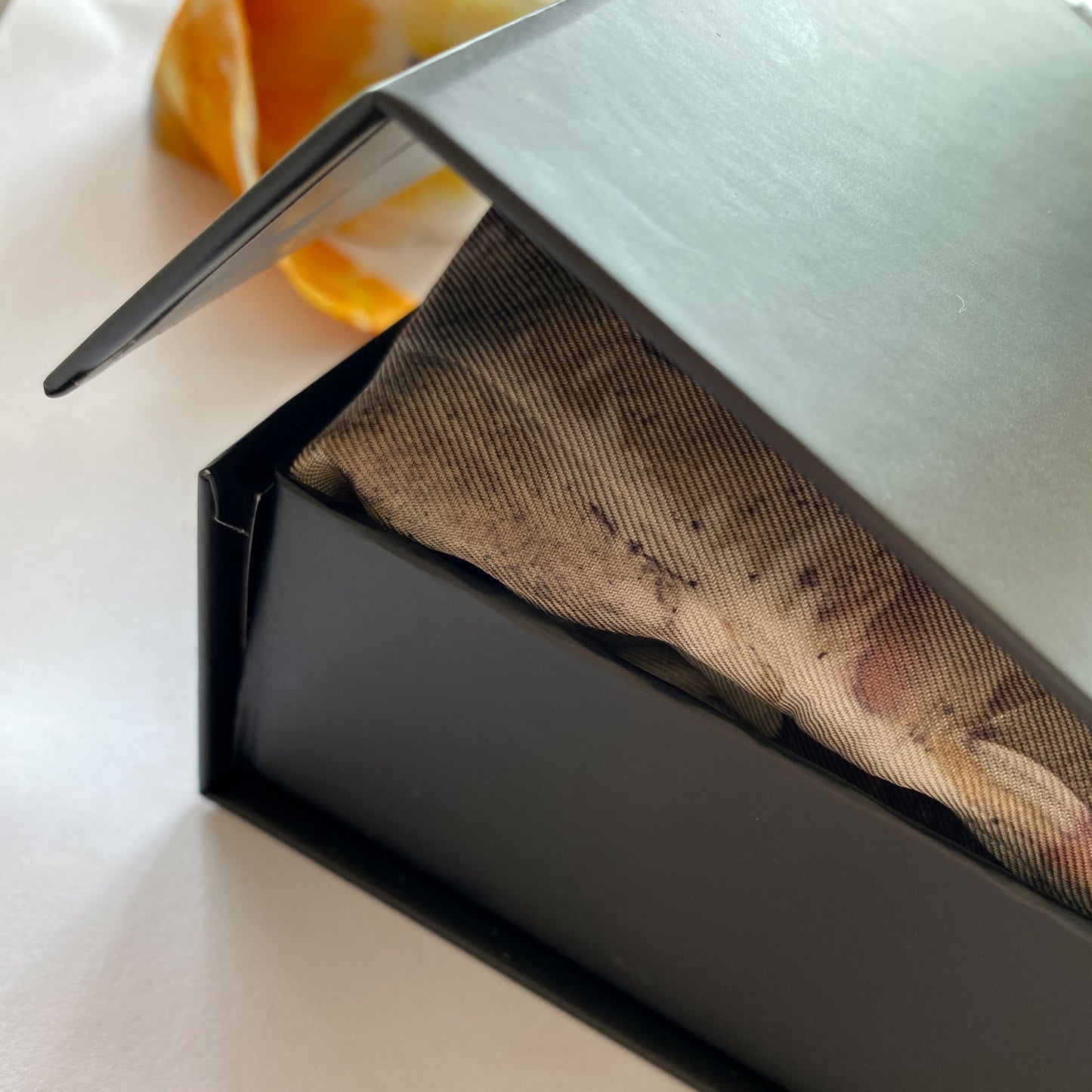 Silk Satin scarf with Coreopsis print