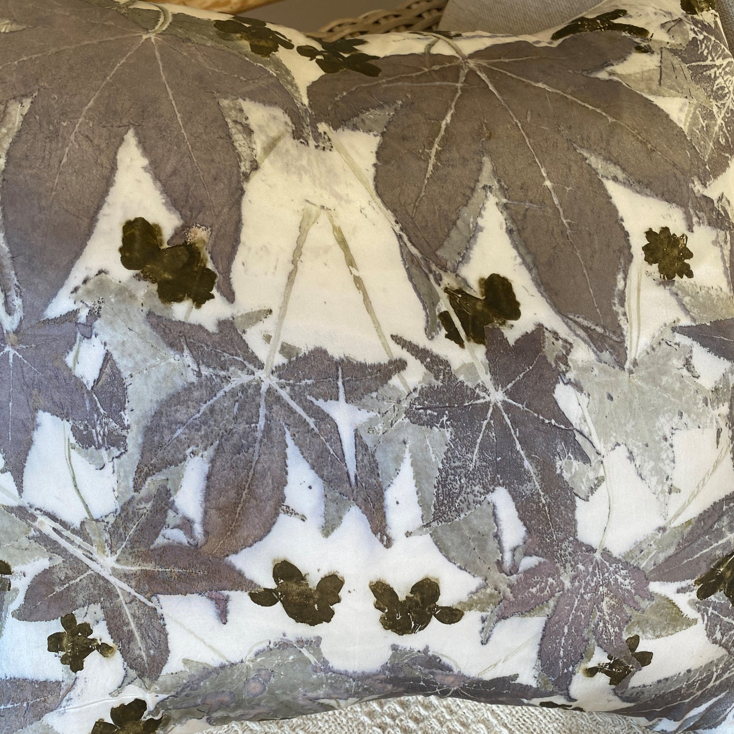 Cushion Cover Silk for ecoprinting