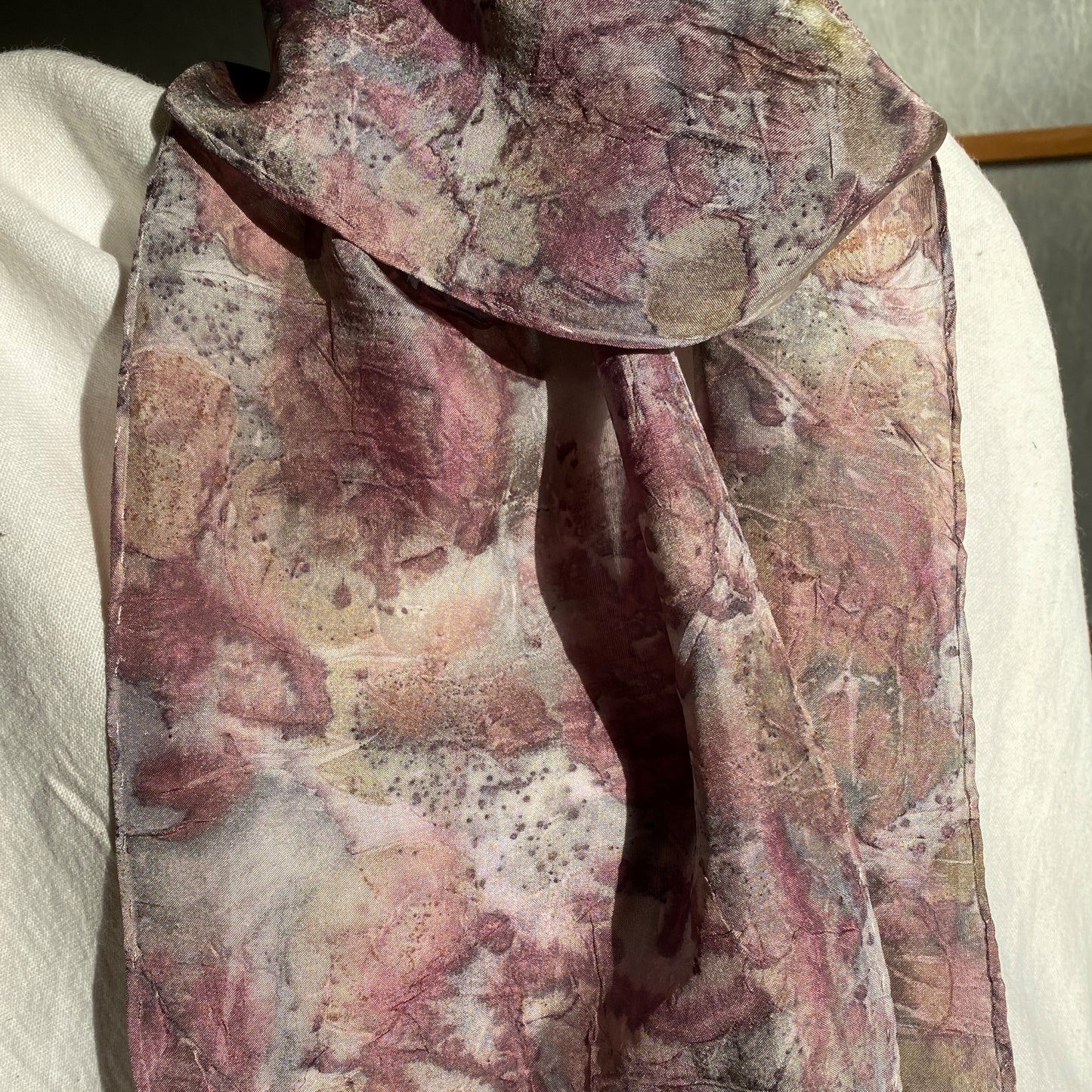 Luxury Silk Satin Scarf for Eco-Printing