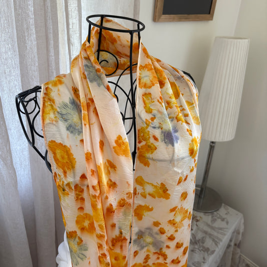 Silk satin long silk scarf
