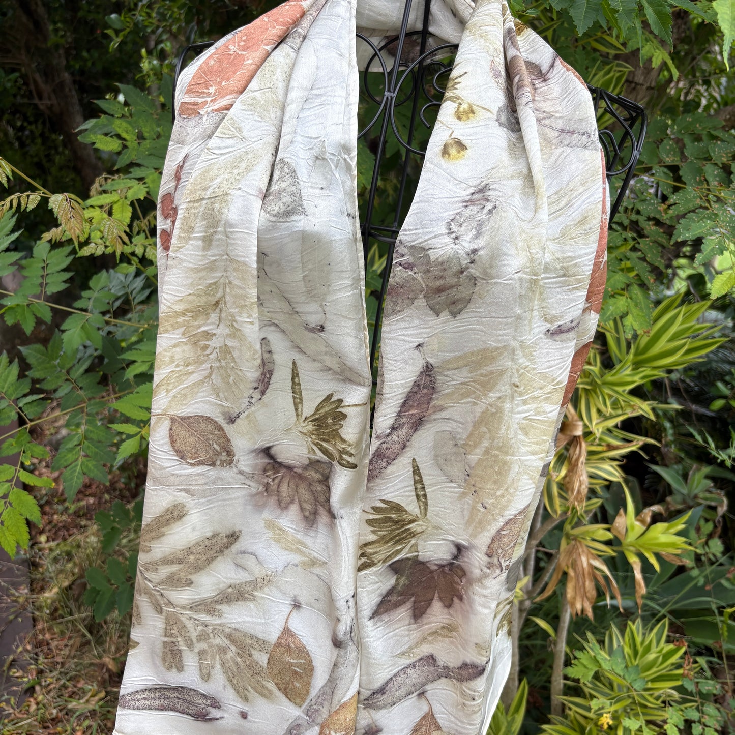 Silk satin long silk scarf