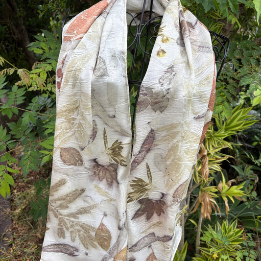 Silk satin long silk scarf