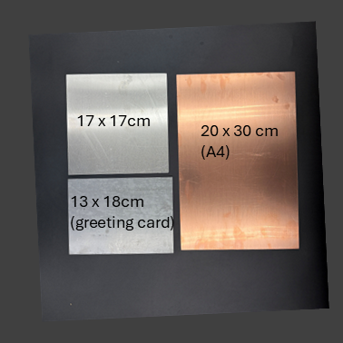 Metal plates for ecoprinting